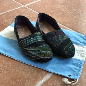 Colorful TOMS slip ons